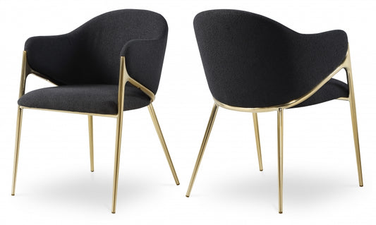 Nia Gold Fabric Dining Chair