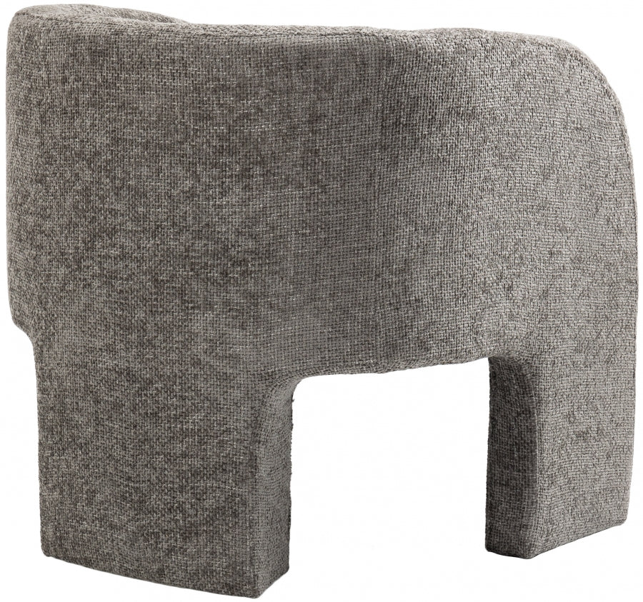 Modern Round Back Fabric Accent Chair