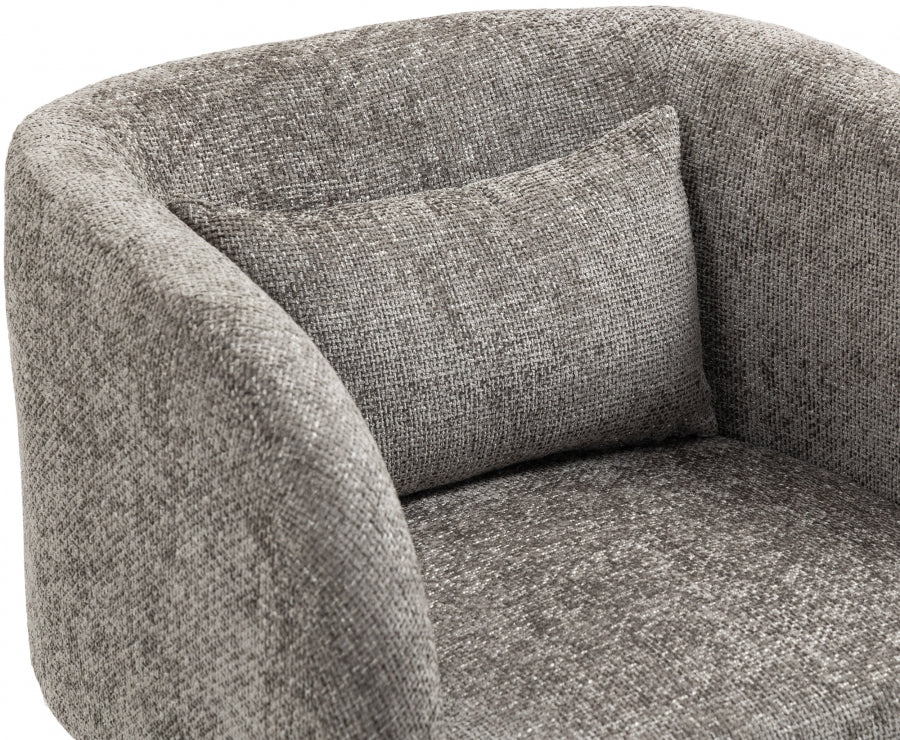 Modern Round Back Fabric Accent Chair