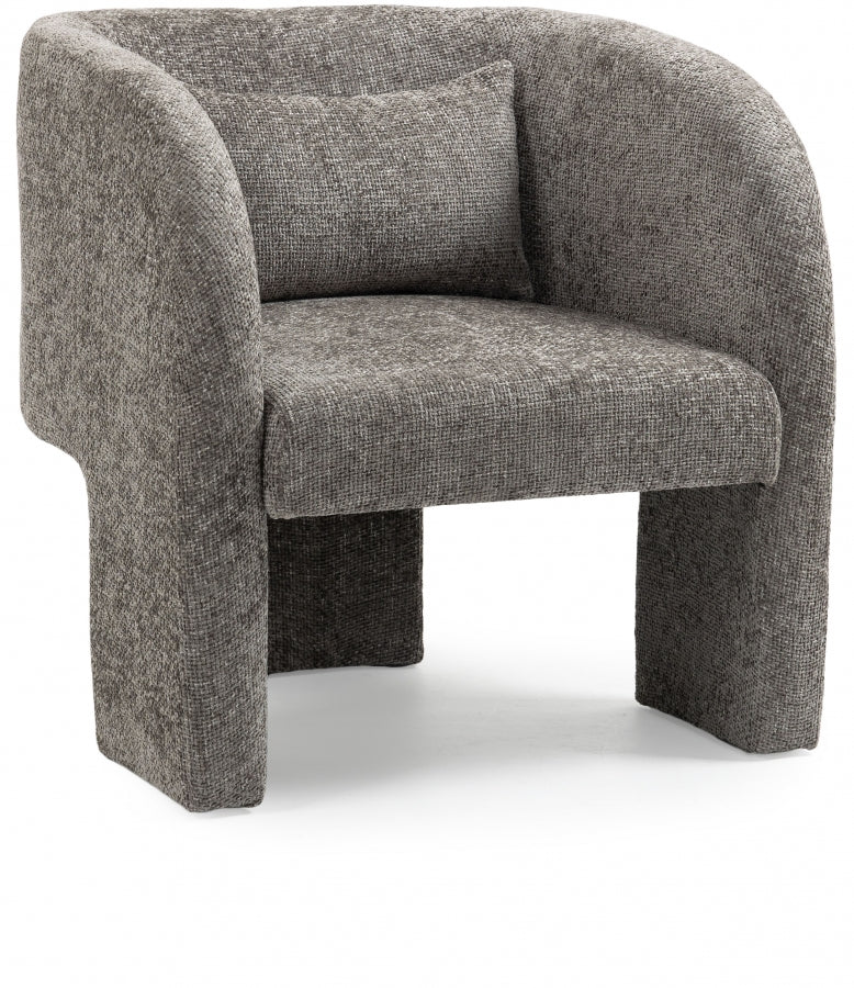 Modern Round Back Fabric Accent Chair