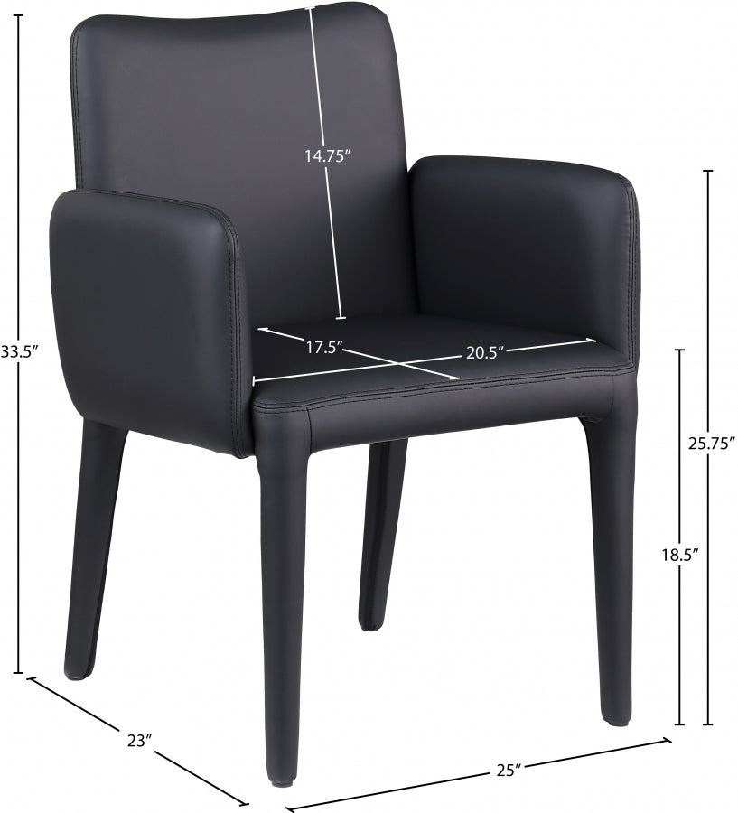 Lux Spade Leather Dining Chair / Accent Chair