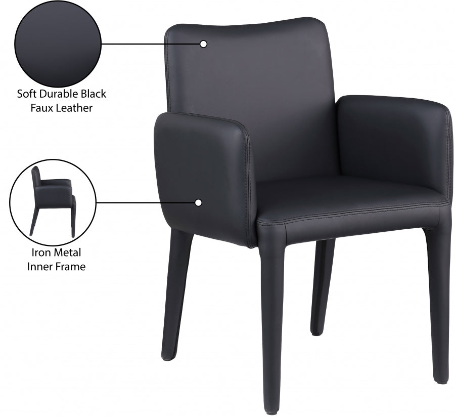 Lux Spade Leather Dining Chair / Accent Chair