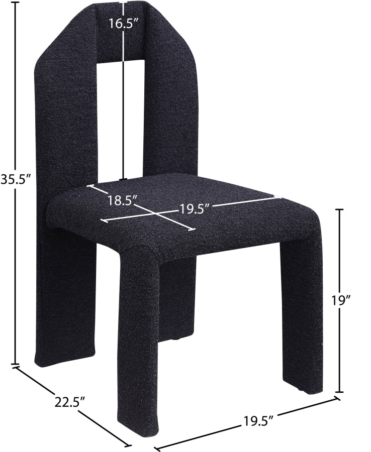 Boucle Fabric Dining Chair