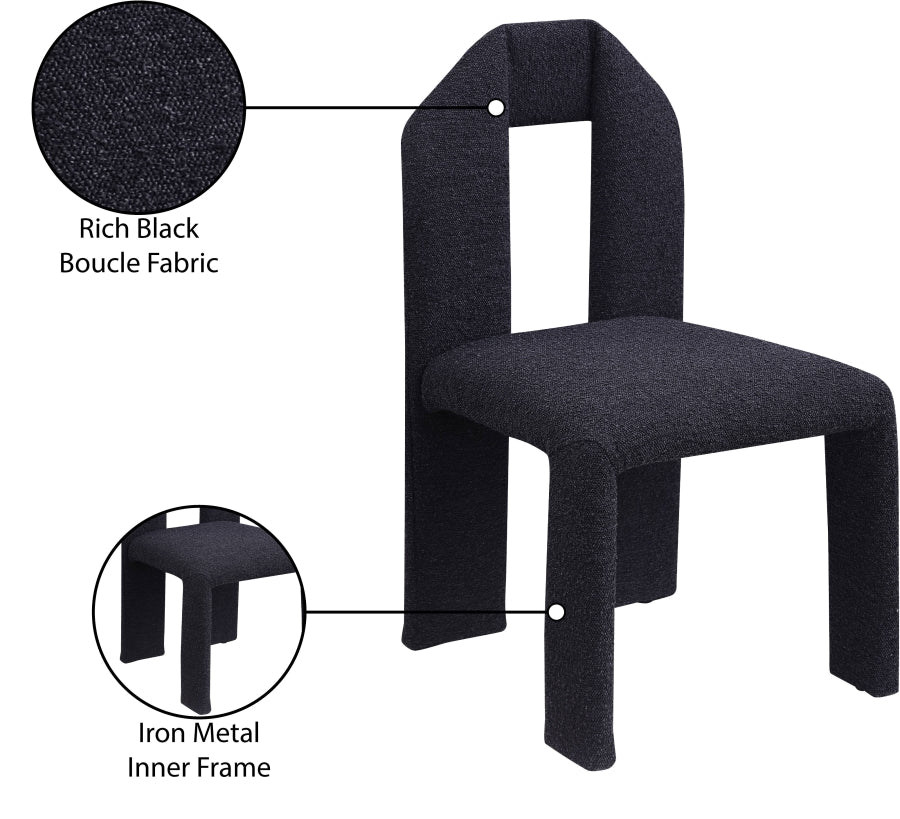 Boucle Fabric Dining Chair