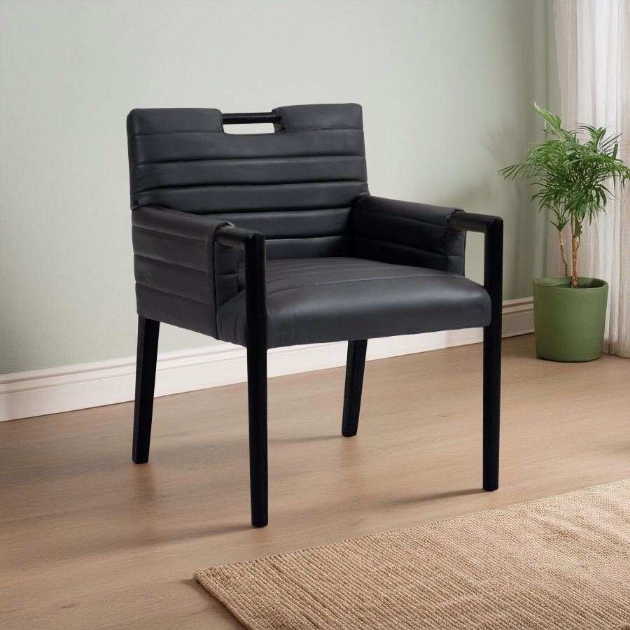 Vegan Leather Dining Arm Chair