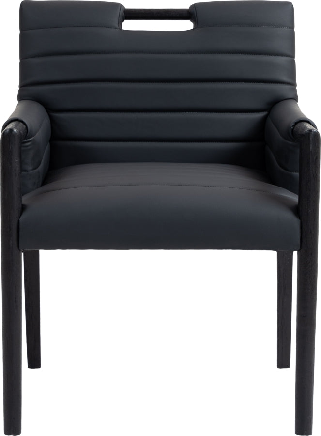 Vegan Leather Dining Arm Chair