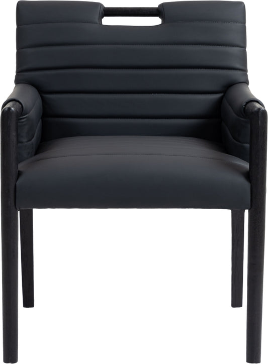 Vegan Leather Dining Arm Chair