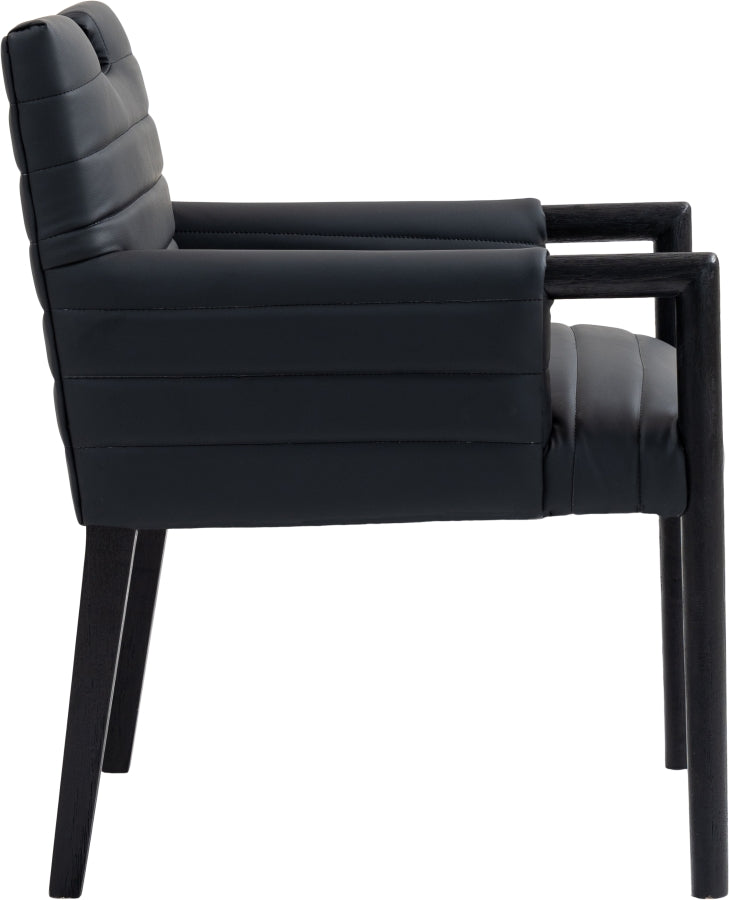 Vegan Leather Dining Arm Chair