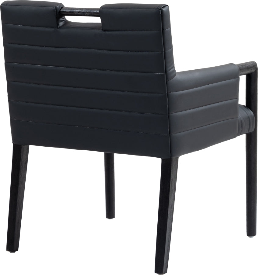 Vegan Leather Dining Arm Chair