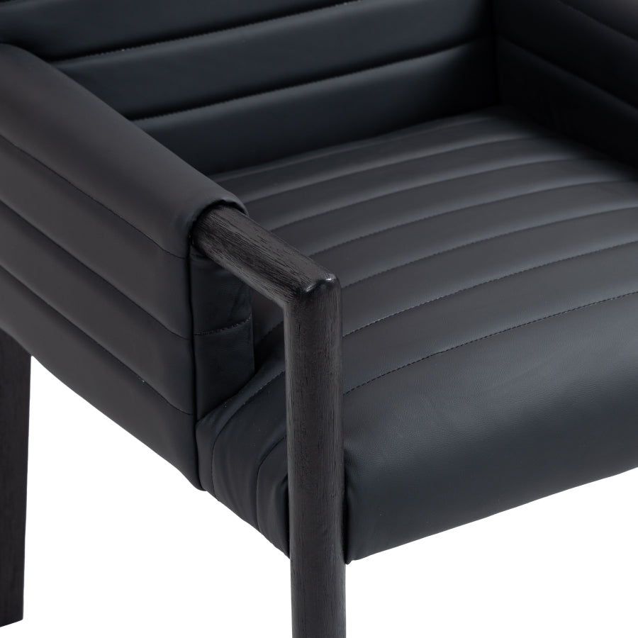 Vegan Leather Dining Arm Chair