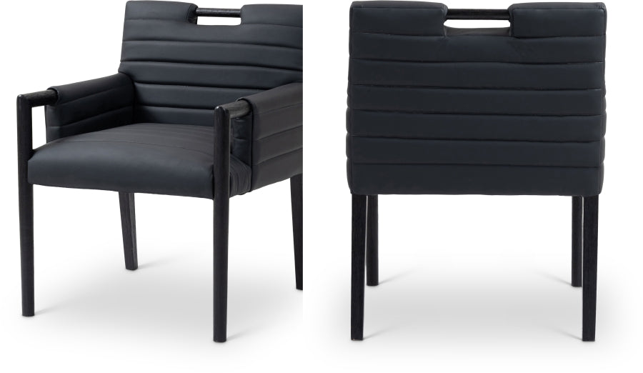 Vegan Leather Dining Arm Chair