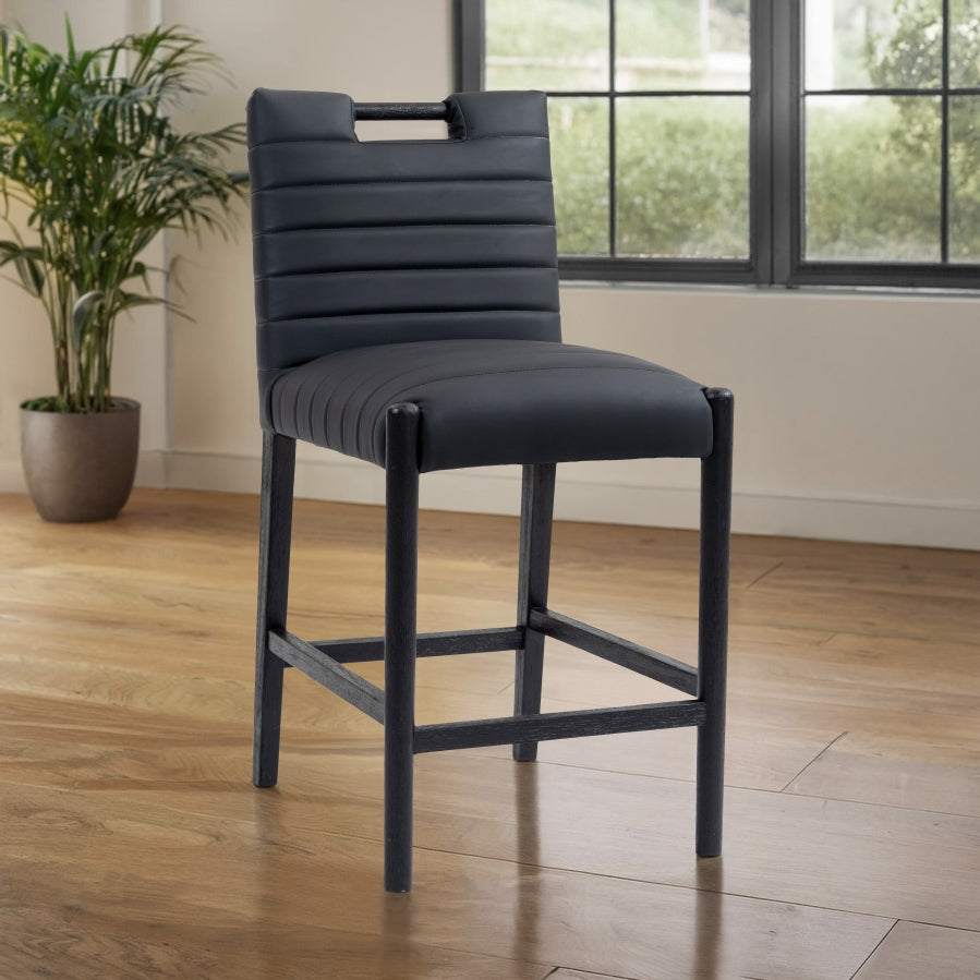 Vegan Leather Counter Stool