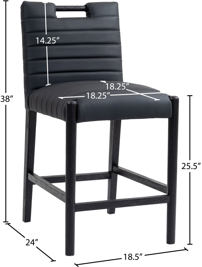 Vegan Leather Counter Stool
