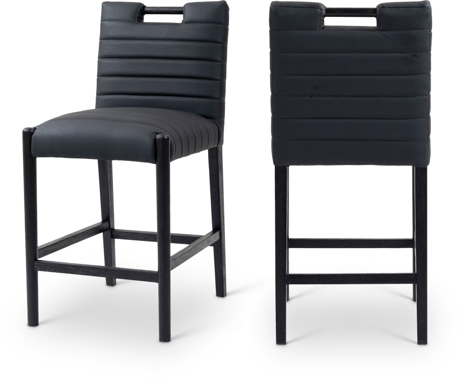 Vegan Leather Counter Stool