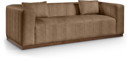 Luxe Haven Vegan Leather Upholstered Sofa