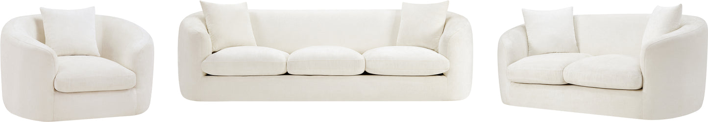 lavish Chenille Fabric Upholstered Sofa