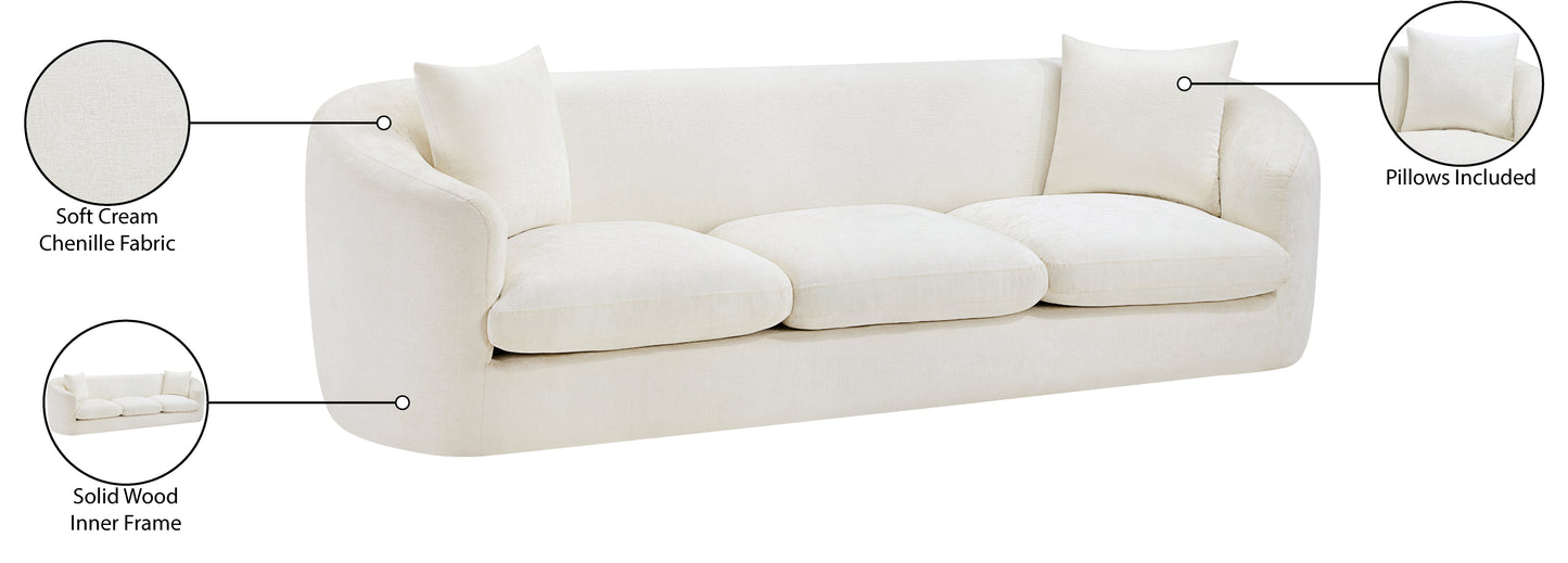 lavish Chenille Fabric Upholstered Sofa