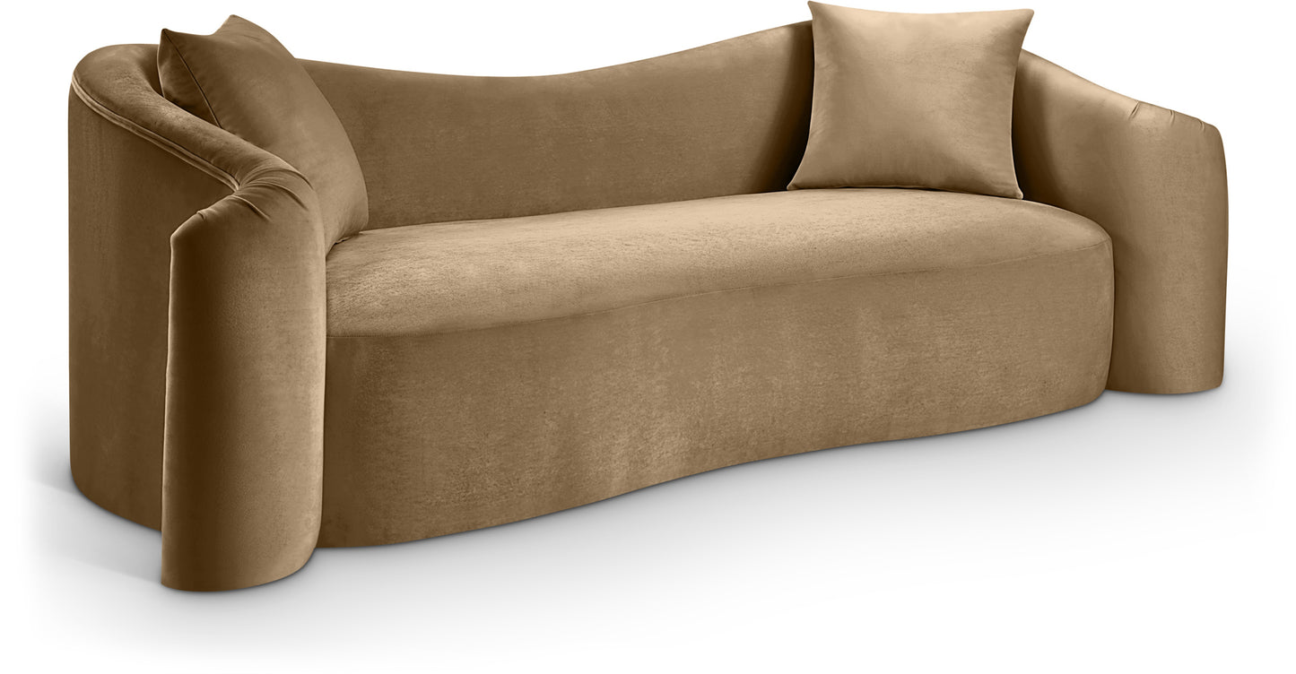 Rose Velvet Upholstered Sofa