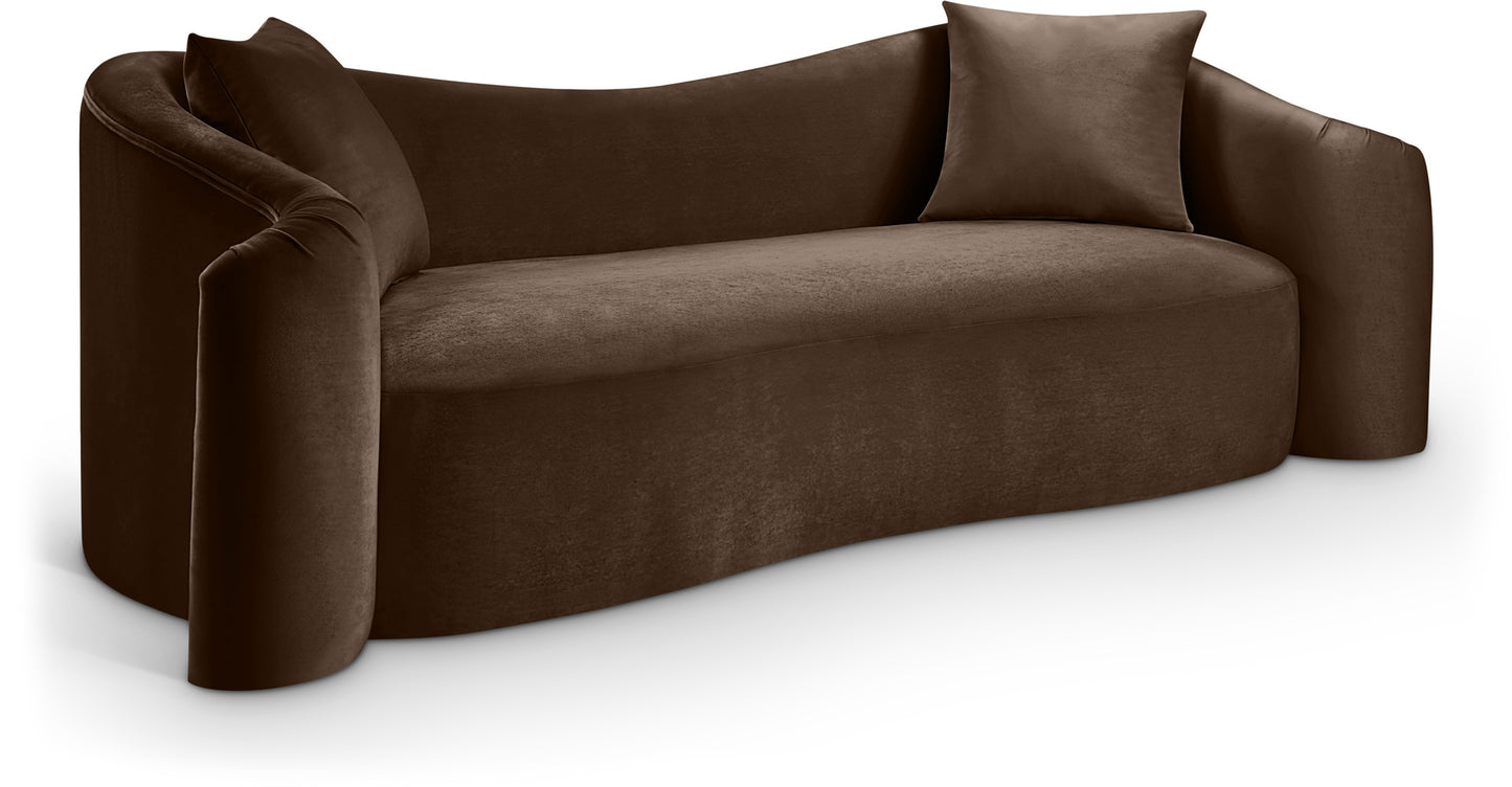 Rose Velvet Upholstered Sofa