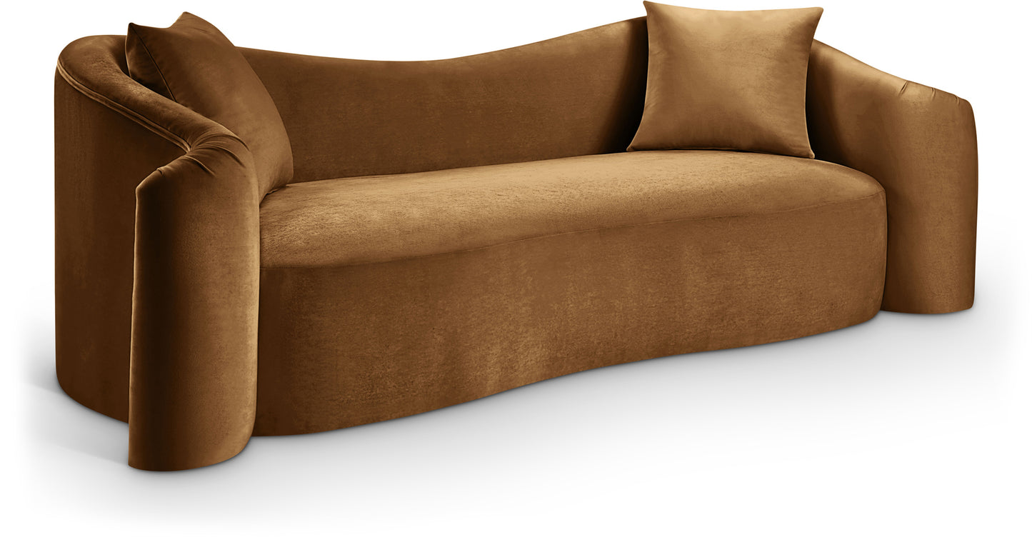 Rose Velvet Upholstered Sofa