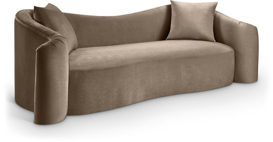 Rose Velvet Upholstered Sofa