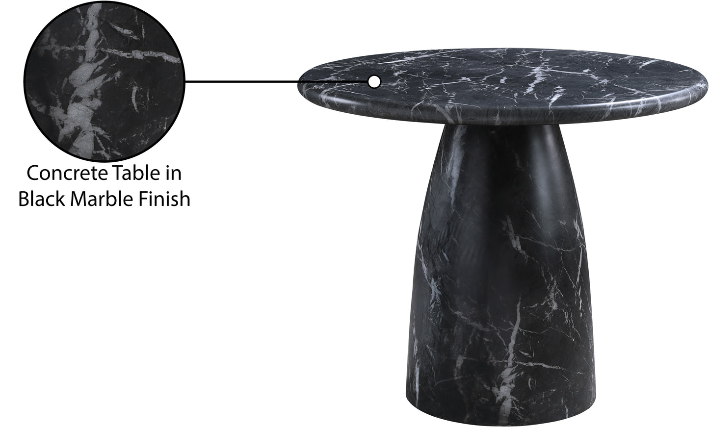 opal Marble Finish Indoor/Outdoor Concrete Dining Table