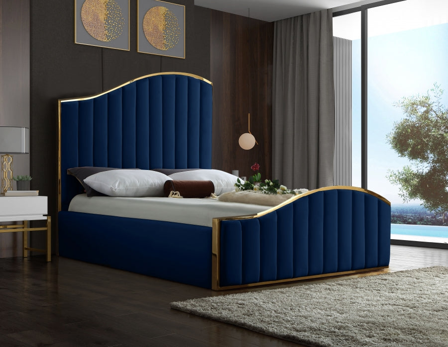 J Velvet Upholstered Bed