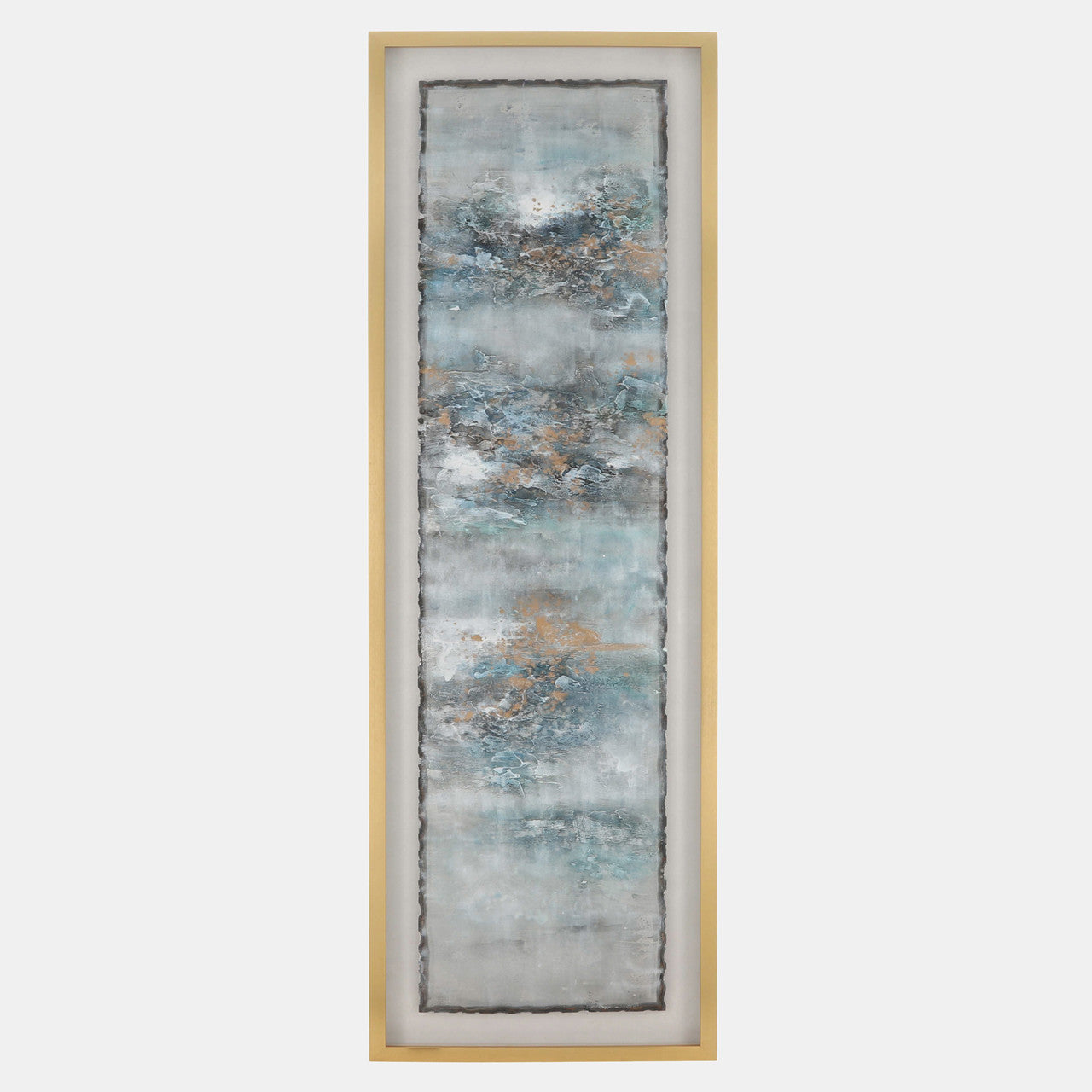 Blue Gray Gold Multi Color Abstract Canvas