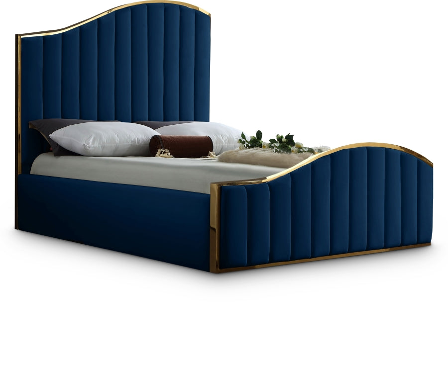 J Velvet Upholstered Bed