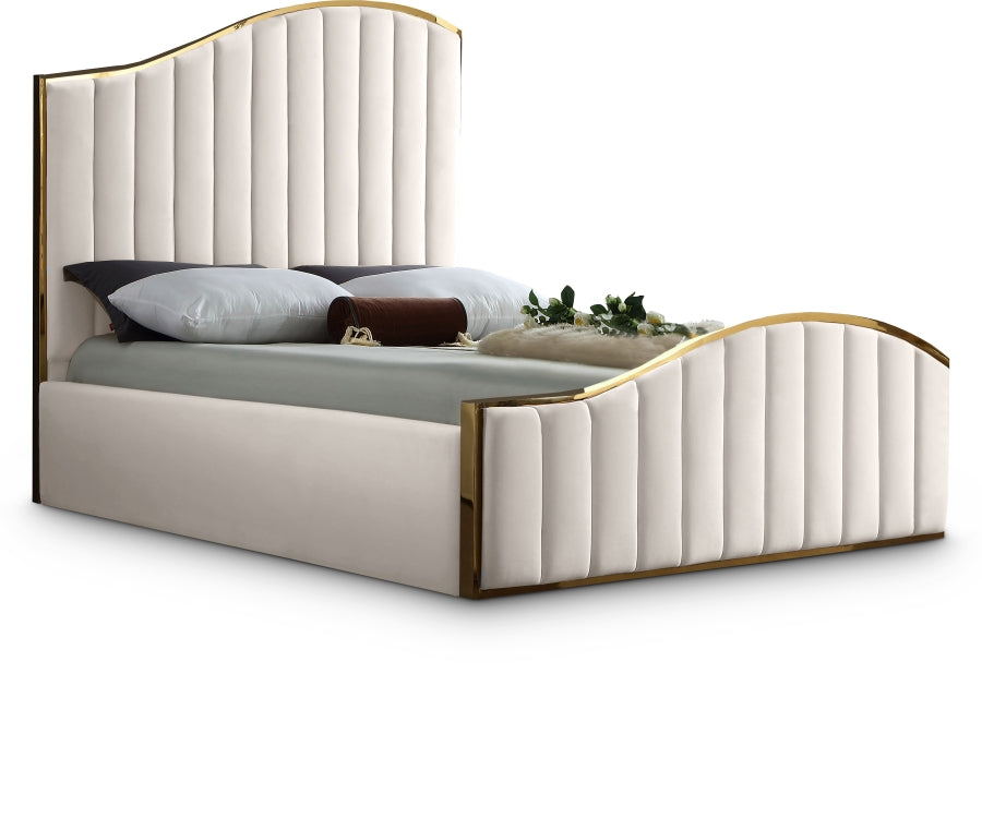 J Velvet Upholstered Bed