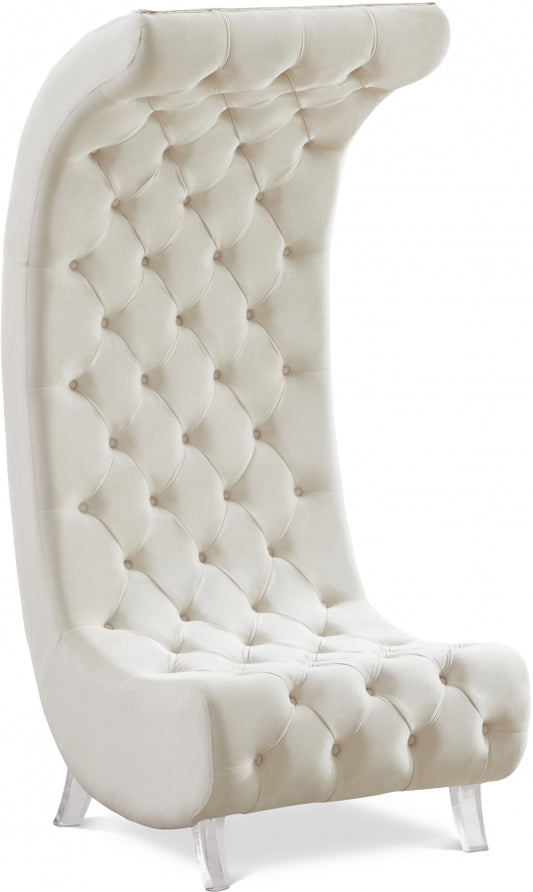 Luxury Curve High Back Velvet Chair