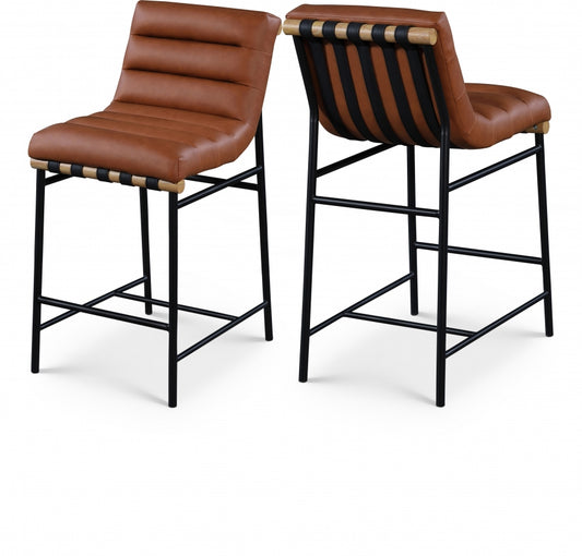 Burberry Faux Leather Counter Stool Set of 2