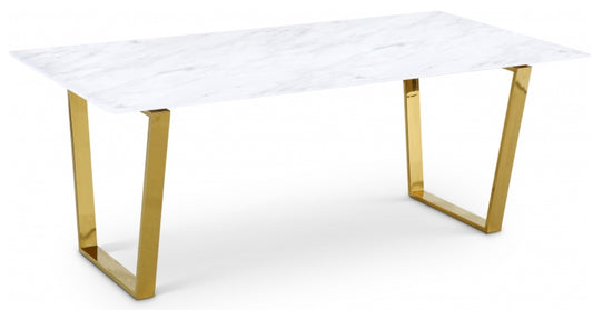 Luxe 7 Gold Dining Table
