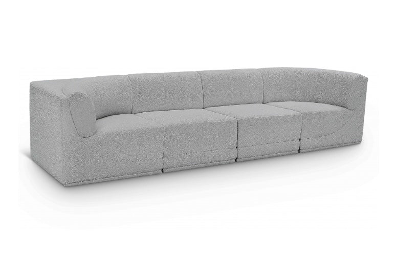 Omen Boucle Fabric Sofa with Arms- 4 Seat