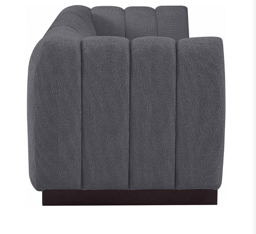 London Chenille Fabric Sofa with Arms- 3 Seat
