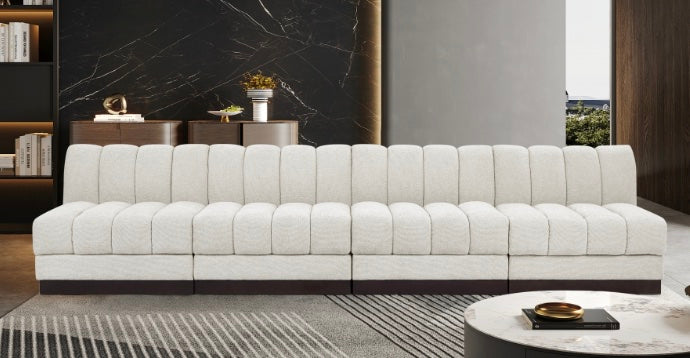 London Chenille Fabric Sofa- 4 Seat