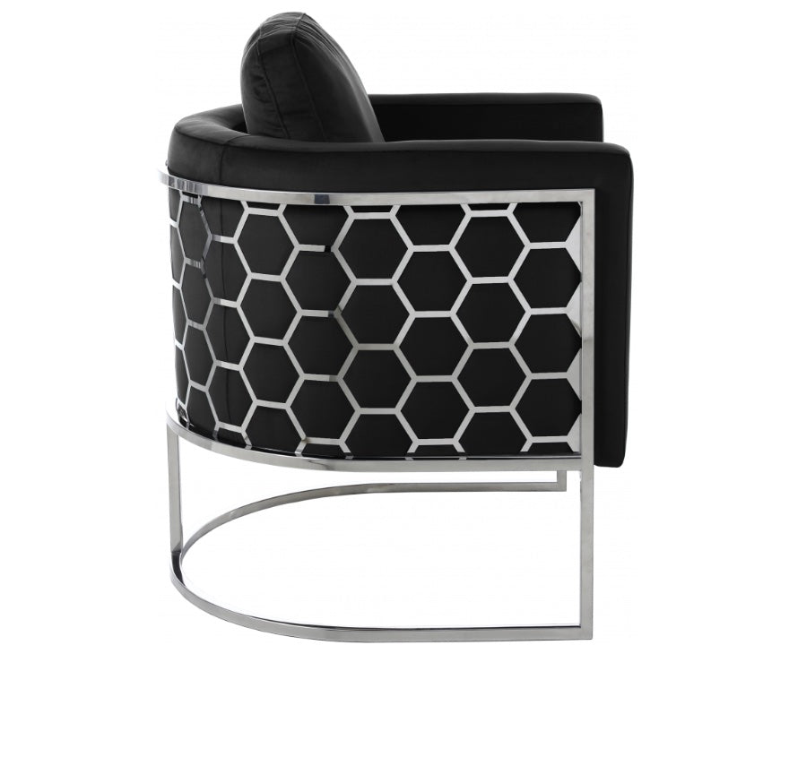 Honeycomb Velvet Chair