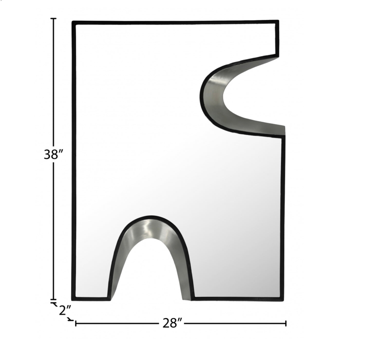 Puzzle Piece Mirror- Silver