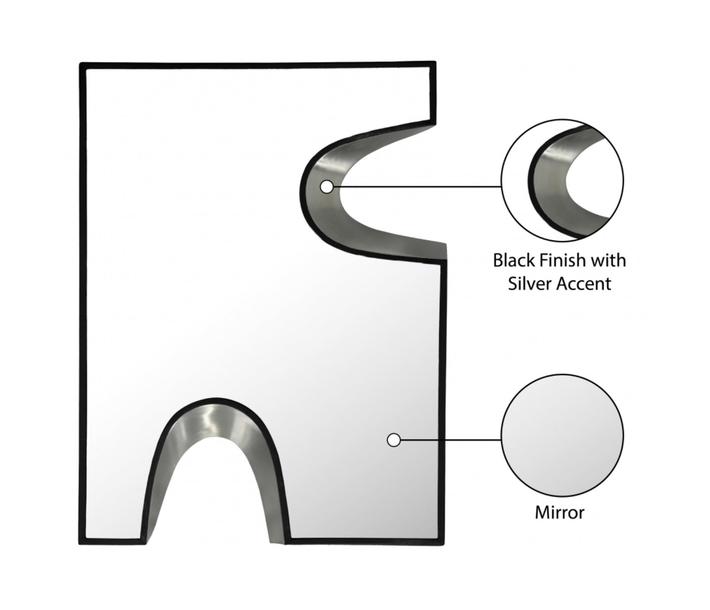Puzzle Piece Mirror- Silver