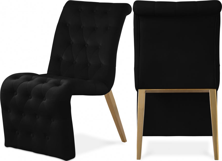 Chanel Velvet Dining Chair Set 2