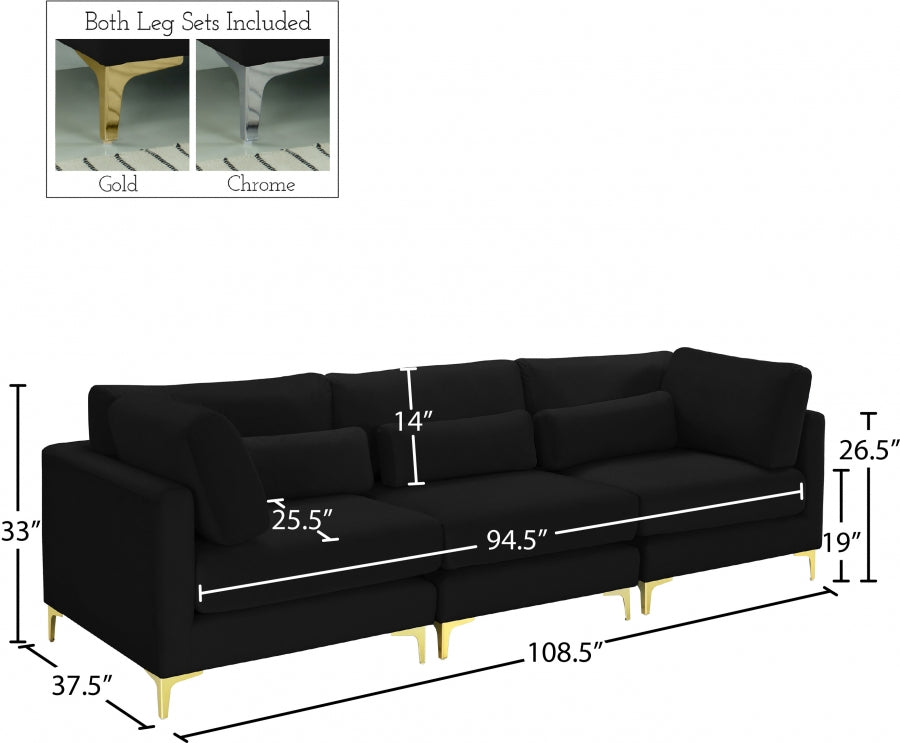 Manifest || Velvet Modular 108" Sofa