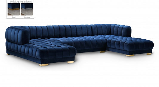 Los Angelas Velvet 3pc. Sectional