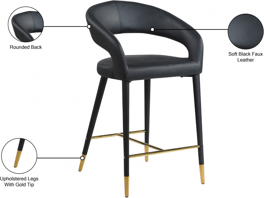 Beyonce || Faux Leather Stool Set of 2
