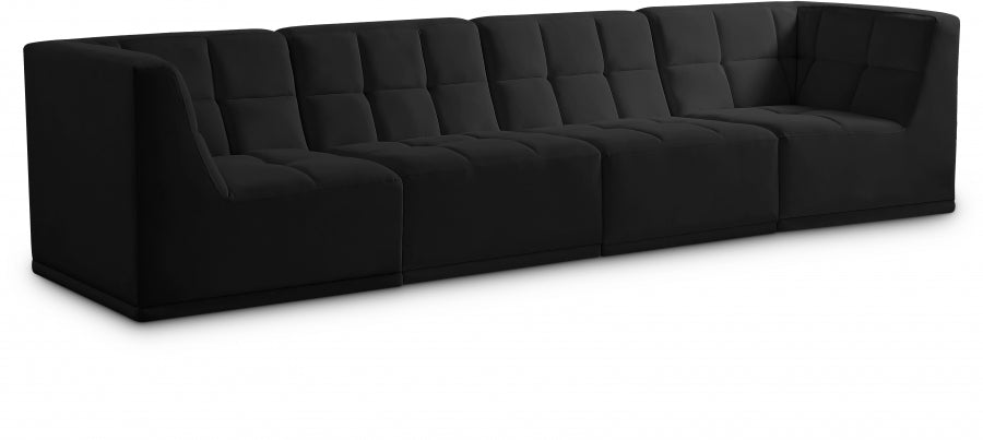 Brian Velvet Modular 128" Sofa