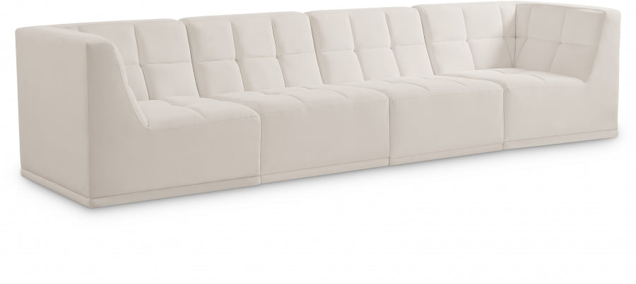 Brian Velvet Modular 128" Sofa