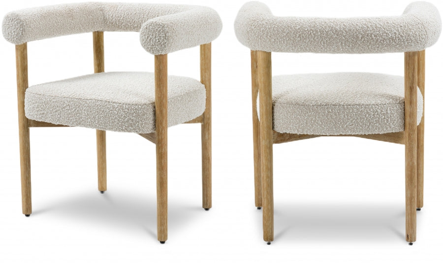 Judgement Boucle Fabric Dining Chair Set of 2