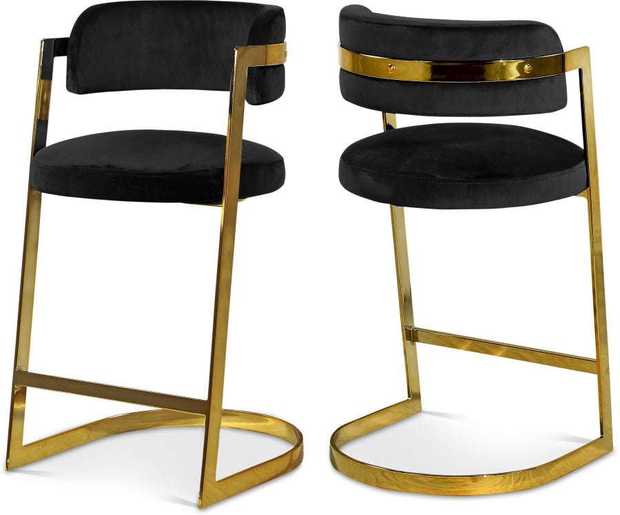 Atlanta Velvet Counter Stool Set of 2