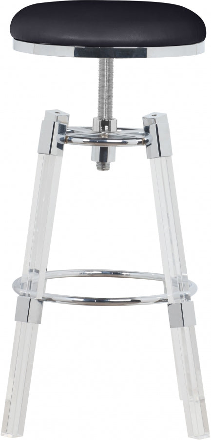 Crystal Faux Leather Adjustable Bar | Counter Stool Set of 2
