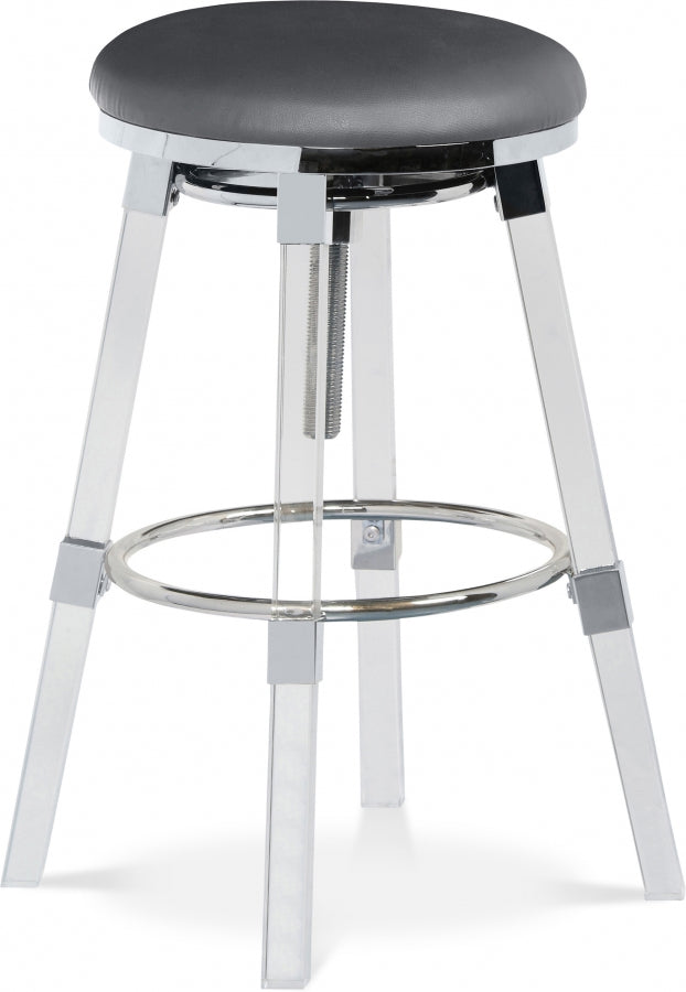 Crystal Faux Leather Adjustable Bar | Counter Stool Set of 2