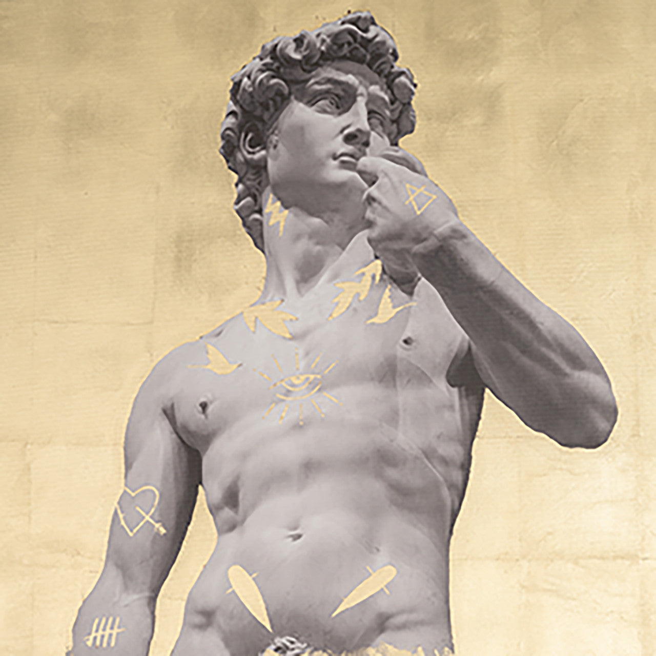 Hand Painted David In Gold,